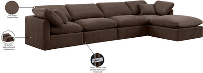 Indulge - Velvet 5 Piece Modular Sectional With Chaise