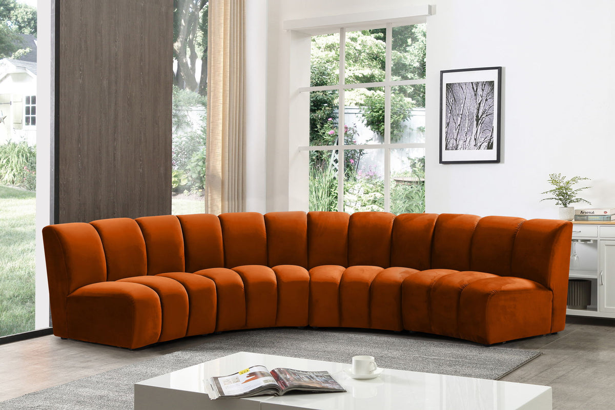 Infinity - 4 Piece Velvet Modular Sectional