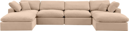 Comfy - 6 Piece Velvet Modular Double Chaise Sectional
