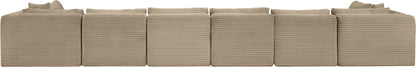 Shaggy - Fabric 8 Piece Modular U-Shaped Armless Sectional