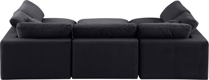 Comfy - 6 Piece Velvet Sectional