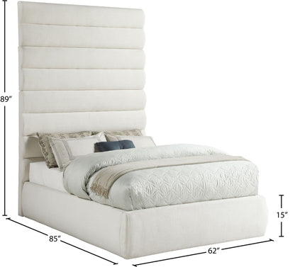 Adam - Linen Fabric Bed With 89" Headboard