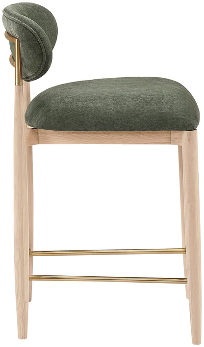Riccio - Fabric Stool - Natural Frame