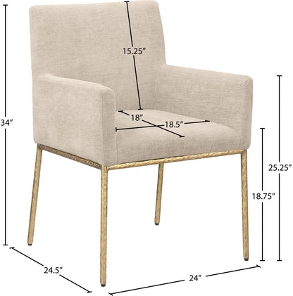 Reeves - Dining Chair With Gold Legs (Set of 2)