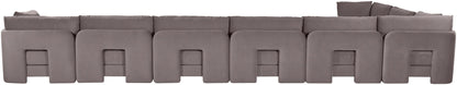 Hammond - Velvet Performance Fabric Upholstered 8 Piece L-Shaped Sectional