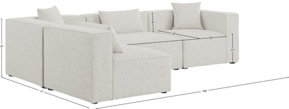 Cube - Linen 4 Piece Modular Corner Sectional