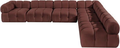 Orin - Velvet 6 Piece Modular L-Shaped Sectional