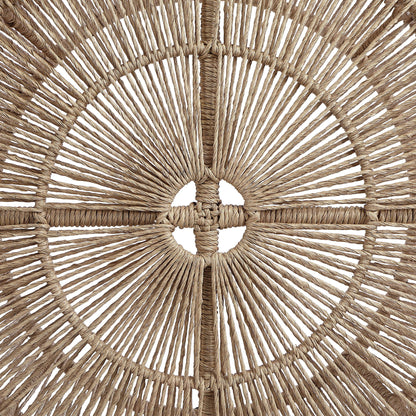 Coastline - Tempered Glass Top And Wicker Outdoor Patio Coffee Table - Natural | Natural