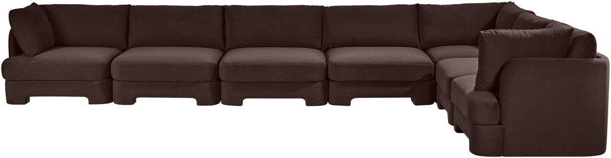 Hammond - Velvet Performance Fabric Upholstered 7 Piece Sectional