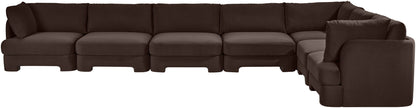 Hammond - Velvet Performance Fabric Upholstered 7 Piece Sectional