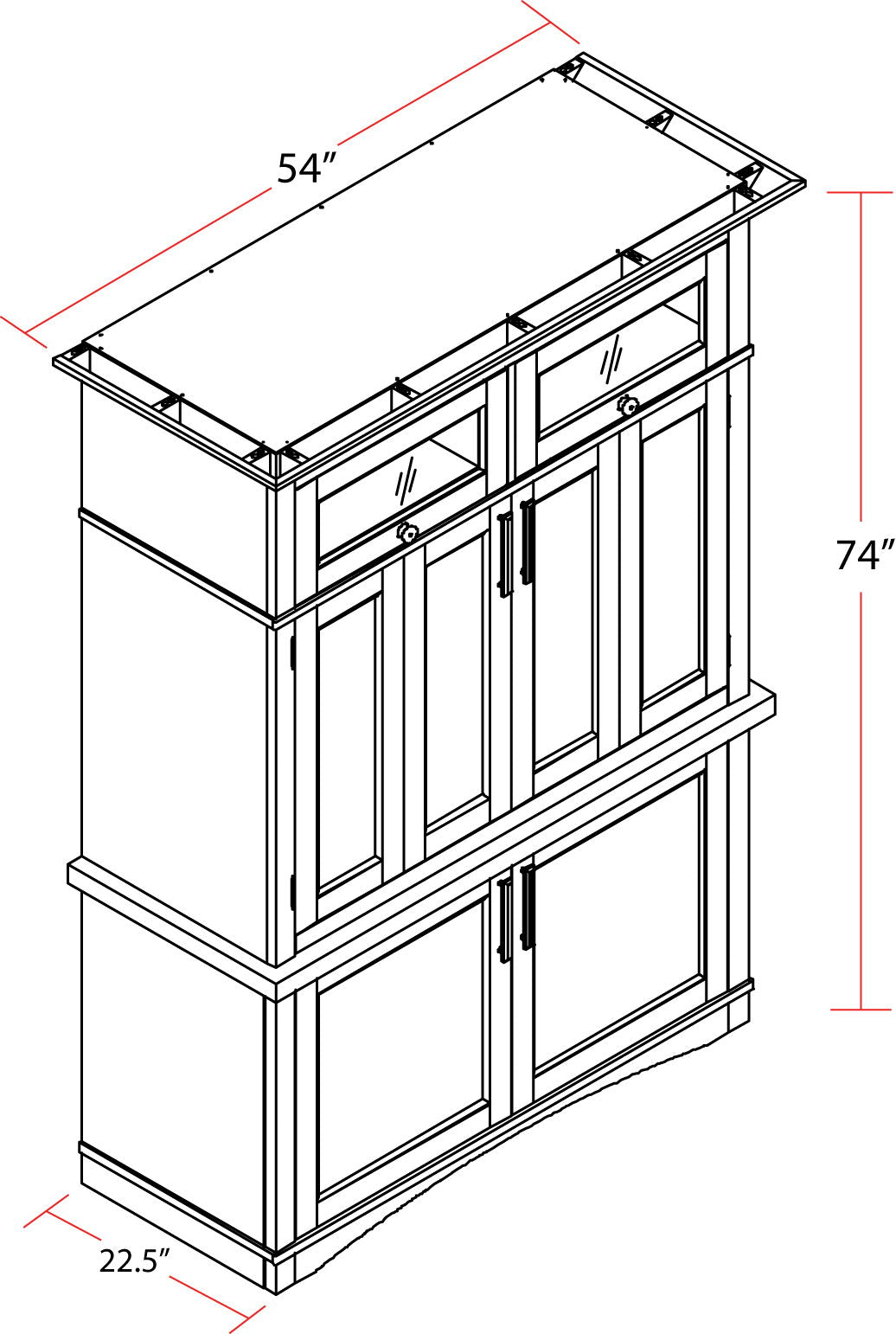 Americana Modern - Workstation with LED Light