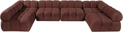 Orin - U-Shaped Velvet 6 Piece Modular Sectional