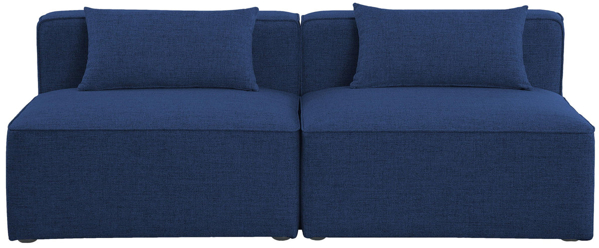 Cube - Linen Modular 2 Seat Armless Sofa