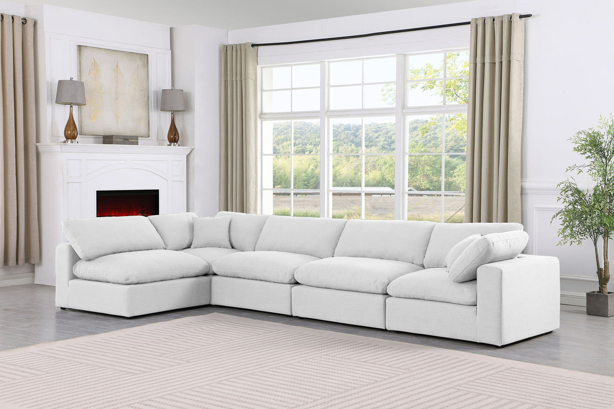 Comfy - 5 Piece Linen Modular Sectional