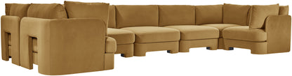 Hammond - Velvet Performance Fabric Upholstered 7 Piece U-Shaped Sectional