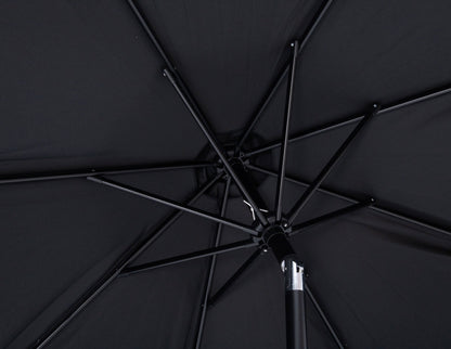 Amalfi - Aluminum Patio Umbrella - Light Brown Base / Black Pole