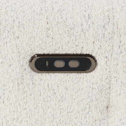 Lalisa - Power Motion Recliner With USB Port - Cream Chenille