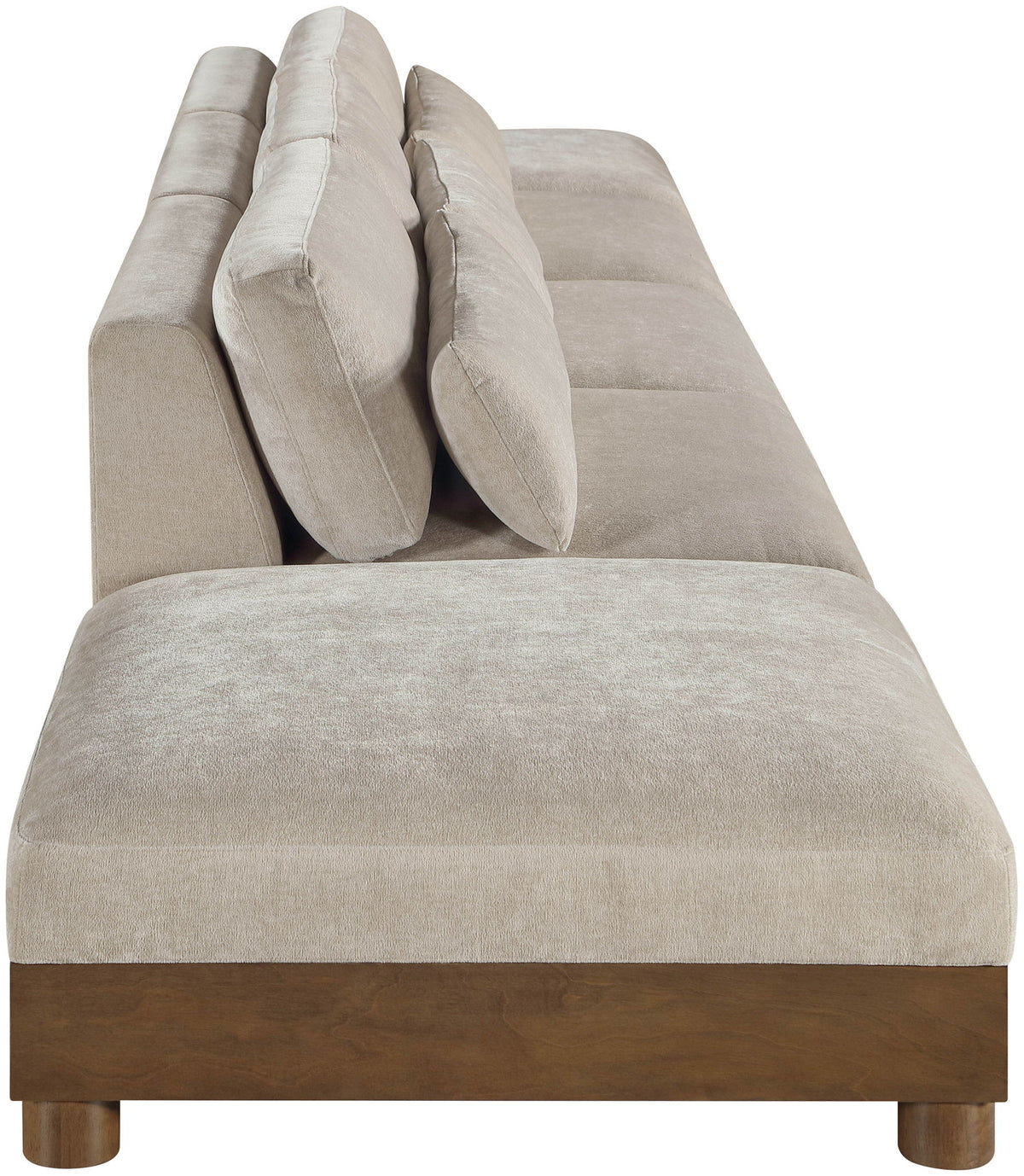 Turin - Chenille Fabric Upholstered Modular Sectional - Taupe