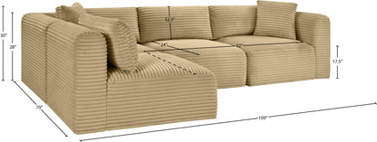 Shaggy - 4 Piece Modular Sectional