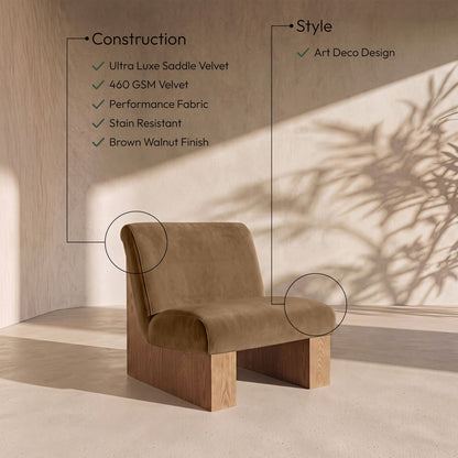 Vantage - Velvet Performance Fabric Upholstered Accent Chair