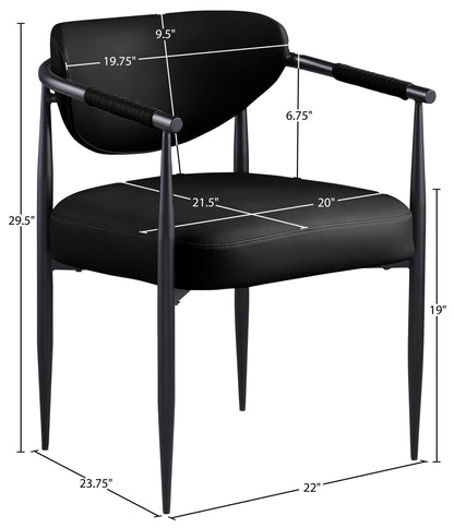 Virella - faux Leather Upholstered Dining Chair (Set of 2) - Black Base