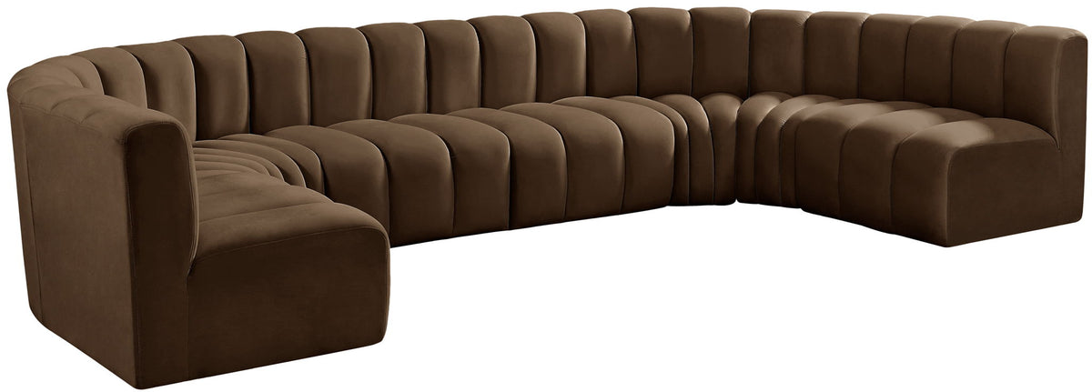 Arc - Velvet Modular U-Shaped Sectional