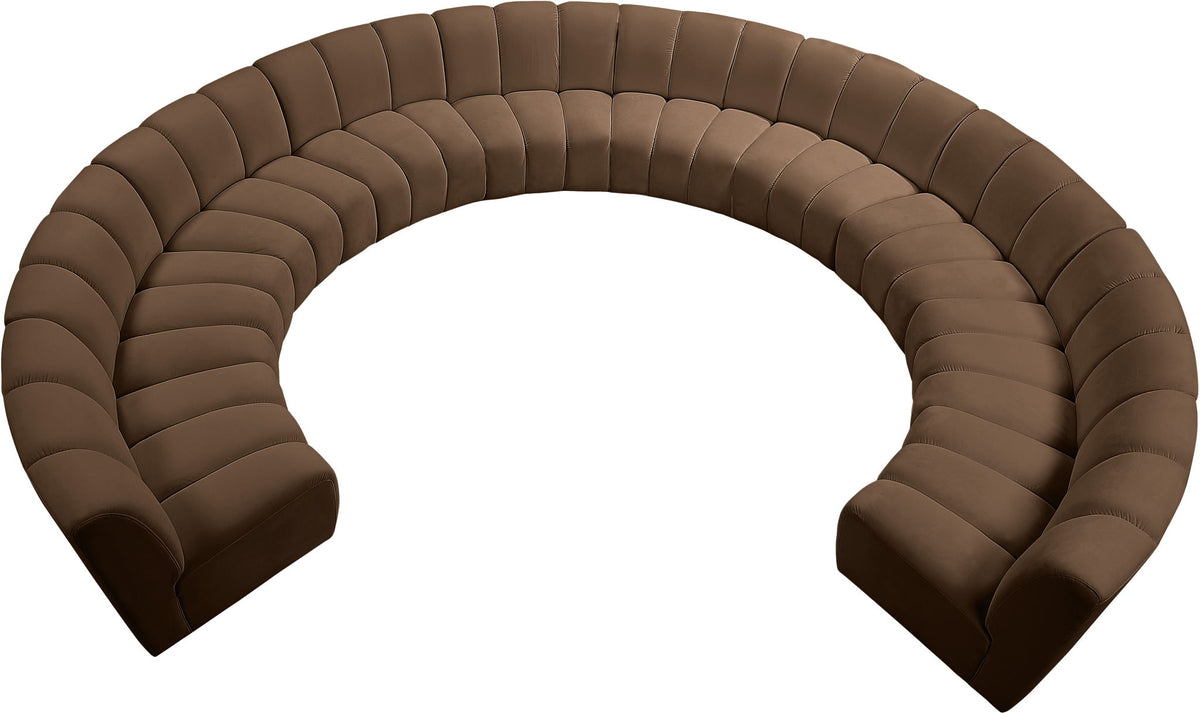 Infinity - 10 Piece Velvet Modular Sectional
