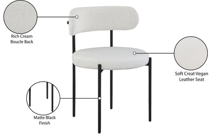 Beacon - Faux Leather Dining Chair With Black Legs (Set of 2)