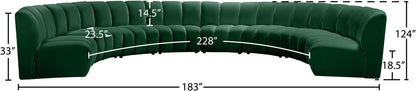 Infinity - 8 Piece Velvet Modular Sectional