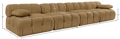 Orin - Velvet 4 Piece Modular Sofa