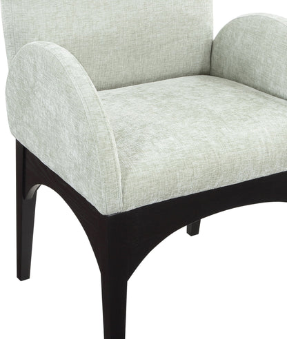 Waldorf - Chenille Dining Arm Chair With Black Legs