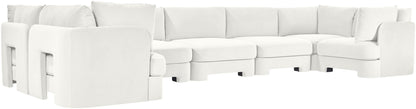 Hammond - Velvet Performance Fabric Upholstered 7 Piece U-Shaped Sectional
