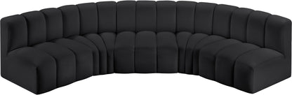 Arc - Faux Leather 5 Piece U-Shaped Modular Sofa