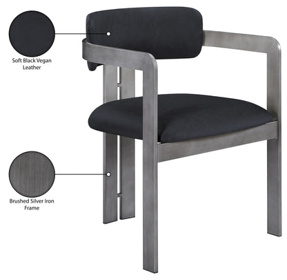 Aurum - Vegan Leather Upholstered Dining Chair With Gray Base (Set of 2)