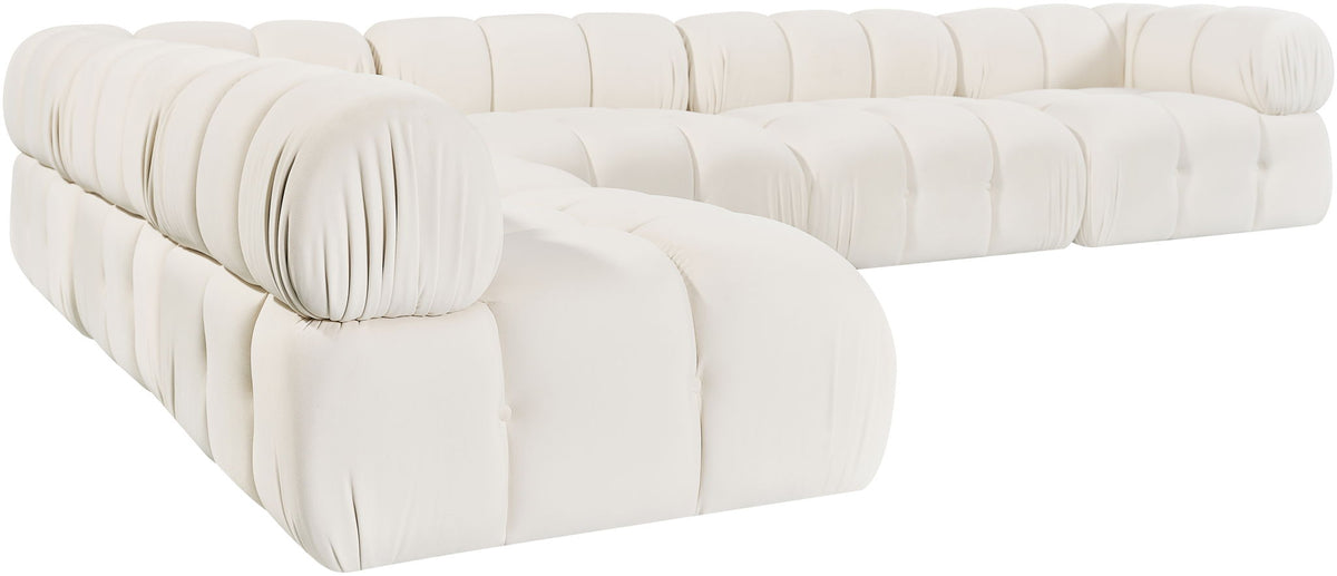 Orin - Velvet 6 Piece Modular L-Shaped Sectional