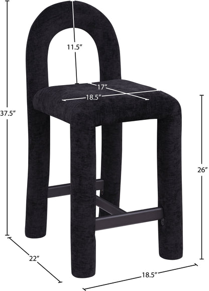 Amari - Chenille Fabric Stool