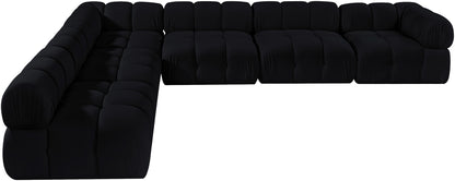 Orin - Velvet 6 Piece Modular L-Shaped Sectional