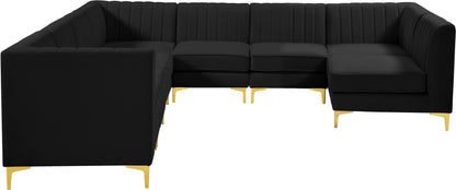 Alina - 8 Piece Velvet Modular Sectional
