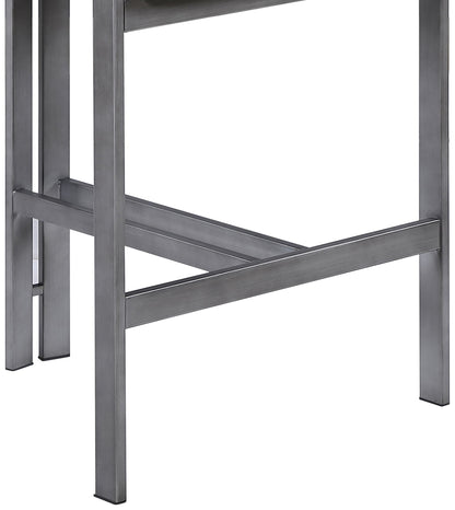 Aurum - Vegan Leather Upholstered Counter Stool With Gray Base