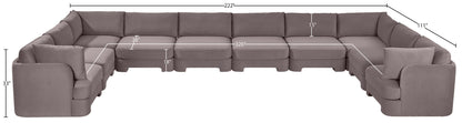 Hammond - Velvet Performance Fabric Upholstered 10 Piece Sectional