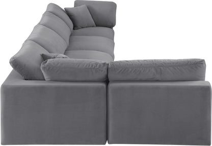 Comfy - 5 Piece Velvet Modular Sectional