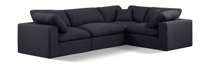 Comfy - 4 Piece Linen Fabric Modular Sectional