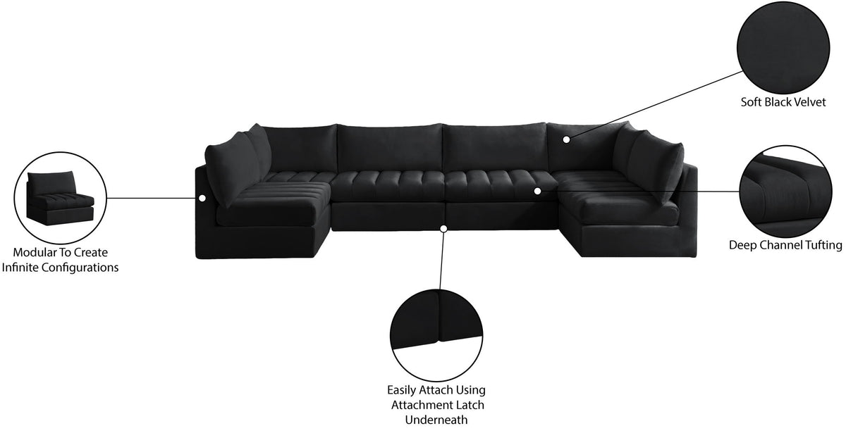 Jacob - Modular U-Shaped Sectional 6 Piece