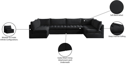 Jacob - Modular U-Shaped Sectional 6 Piece
