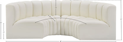 Arc - Faux Leather 4 Piece U-Shaped Modular Sofa