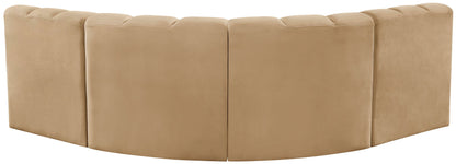 Arc - Velvet 4 Piece Corner Modular Sofa