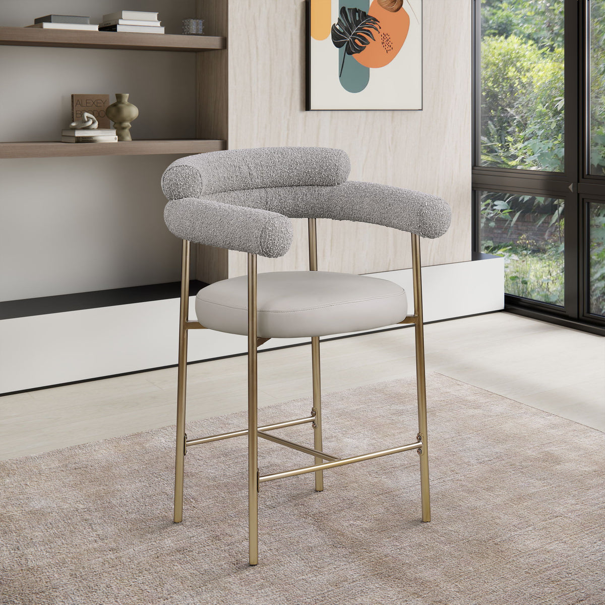 Blake - Counter Stool With Bronze Legs (Set of 2)