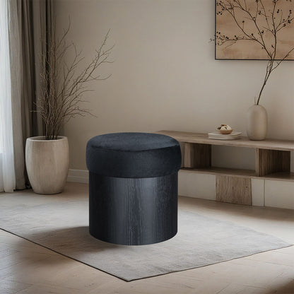 Nimes - Ottoman / Stool With Black Base