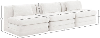 Stellar - 3 Piece 114" Upholstered Modular Armless Sofa