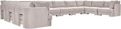 Hammond - Velvet Performance Fabric Upholstered 10 Piece Sectional